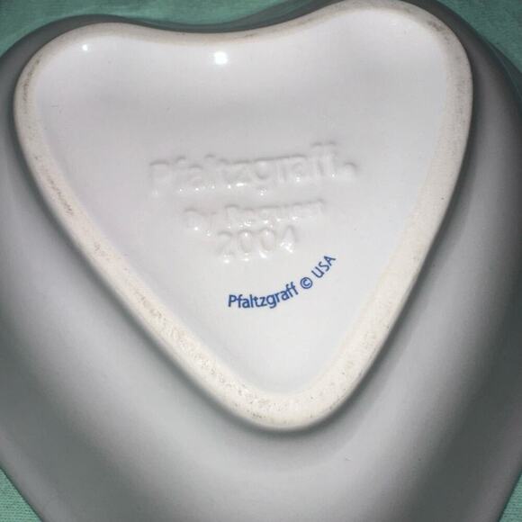 Discontinued 2004 Pflatzgraff Meadow Lane Heart Shape Dish Set Of 2 - Picture 2 of 5